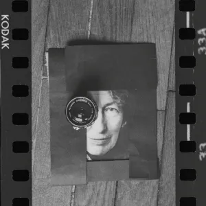 Autoportrait, essai de montage pour la couverture de "Le monde et ma caméra", 1974